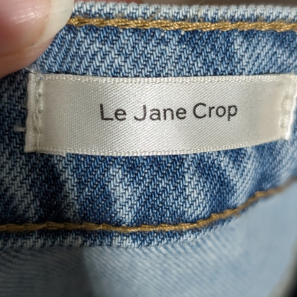 Frame Le Jane Crop High-Rise Straight Jeans,Size: 33 Waist - Picture 3 of 7